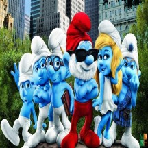 Tranh dán tường hoạt hình 3d Smurfette (Demi Lovato) cho bé trai cực đẹp tại Hà Nội DW - 220